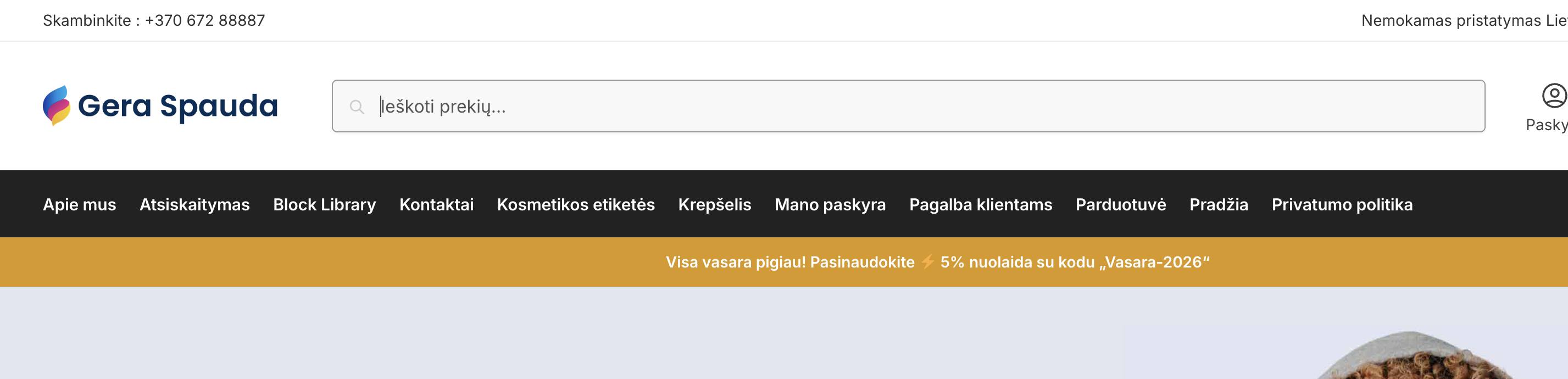 PinkSearch live search bar showing instant results as the user types